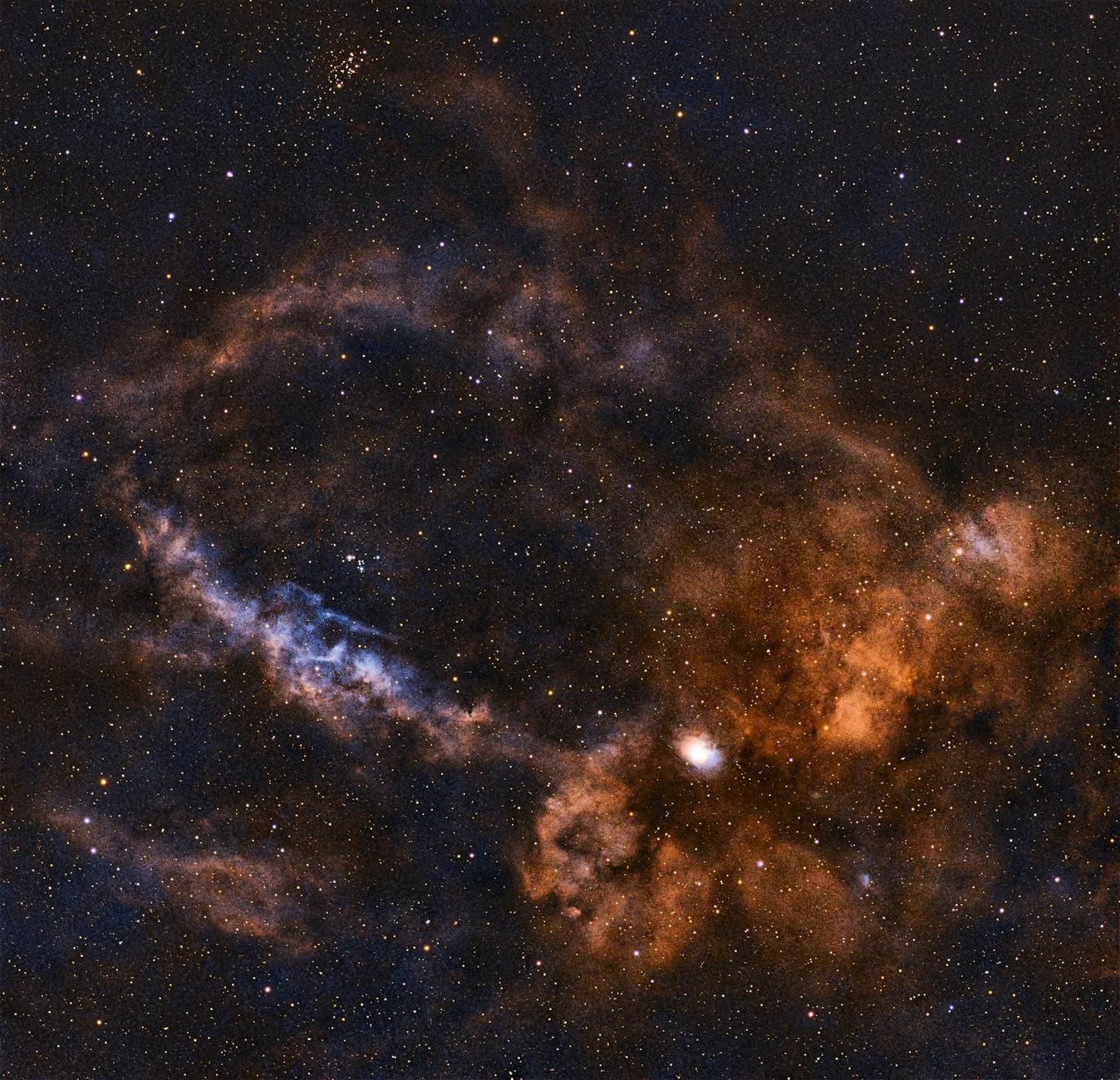 Beautiful astrophotography of the starry night sky revealing vibrant nebulae and cosmic wonders.