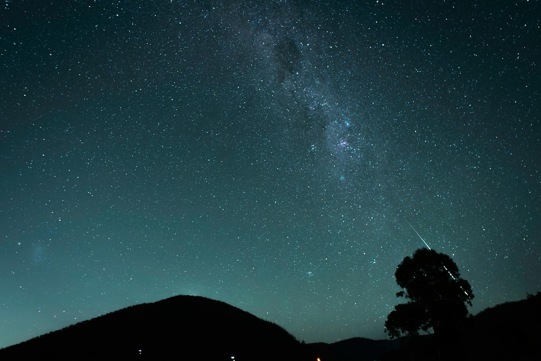 A breathtaking view of the Milky Way above Somerset Dam, Queensland, Australia.